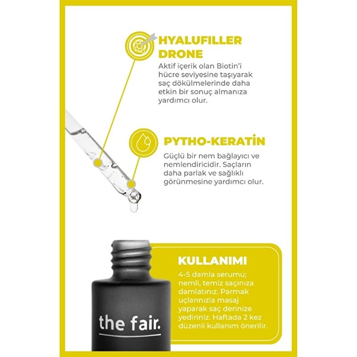 the fair. Drone-Targeted Hair Keratin Serum for Nourished &amp; Strengthened Hair - 50 ml the fair. Drone-Targeted Hair Keratin Serum - Nourish &amp; Strengthen Hair Hair Keratin Serum, Vegan Hair Care, Reduce Hair Loss, Drone Technology Hair Serum, Keratin Hair Treatment, Hair Nourishment, Hair Strengthening, Vegan Keratin, Hyalufiller Drone Technology, Hair Growth, Hair Health, Natural Hair Care, Phyto-Keratin, Biotin, Vitamins, Hair Care for All Types