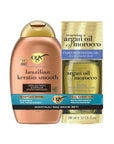 OGX Brazilian Keratin Shampoo & Argan Oil Set