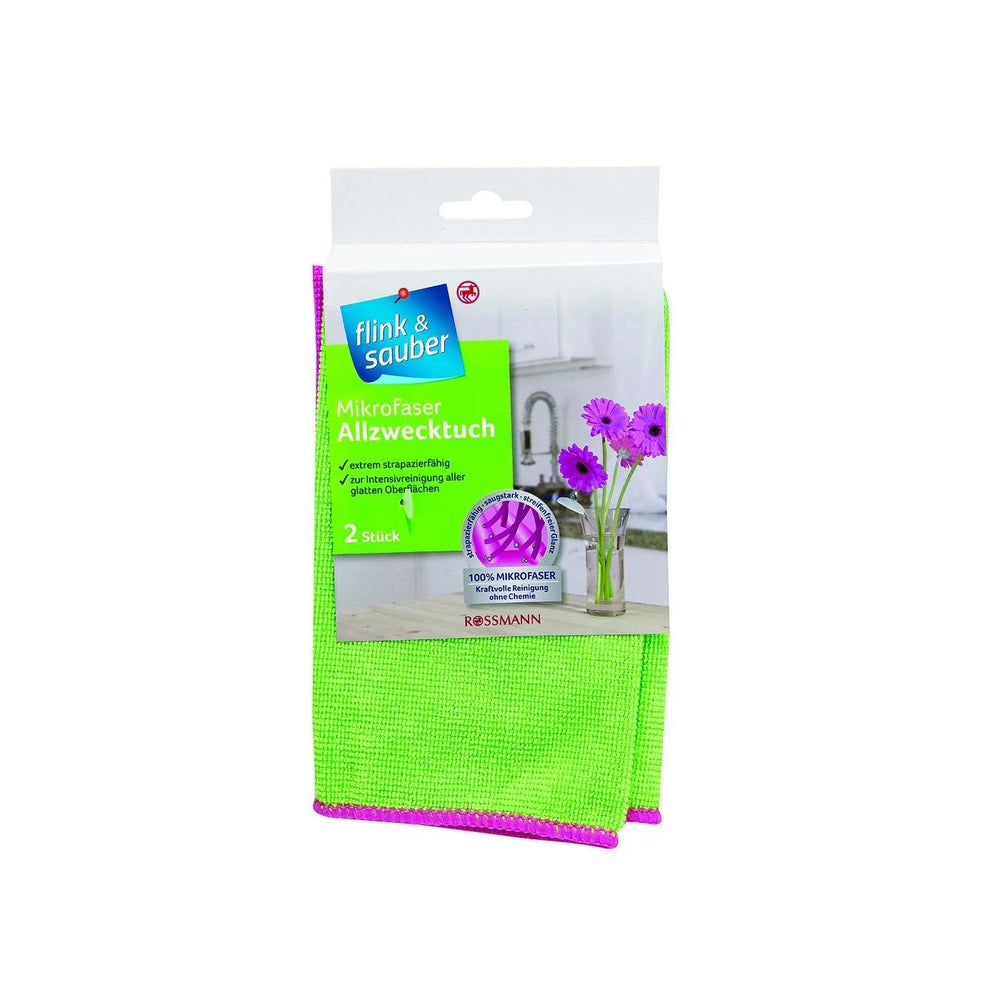 Flink Sauber Microfiber General Purpose Cleaning Cloth 2 Pack