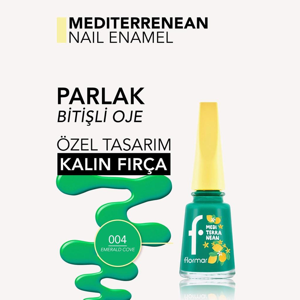 Flormar Mediterranean Glossy Nail Polish 004 Emerald Cove