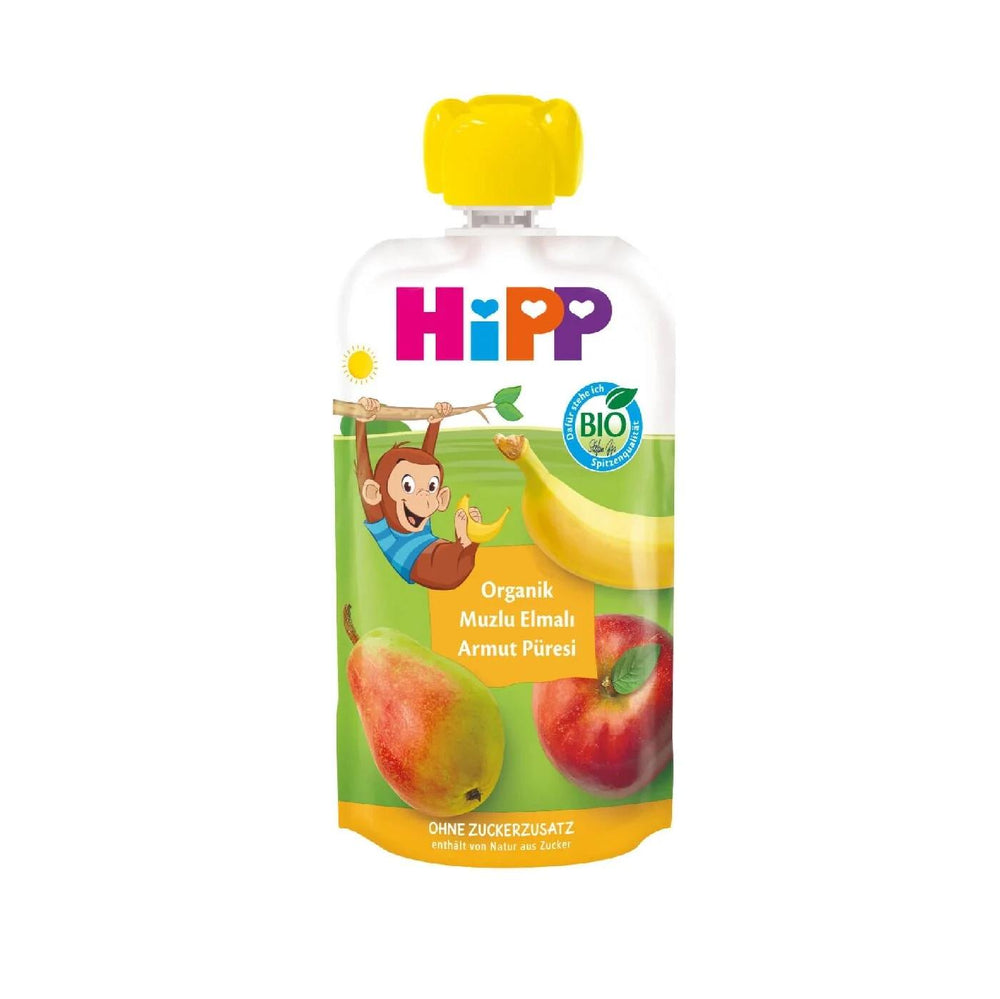 HiPP Organic Banana Apple & Pear Fruit Puree for Babies 100g