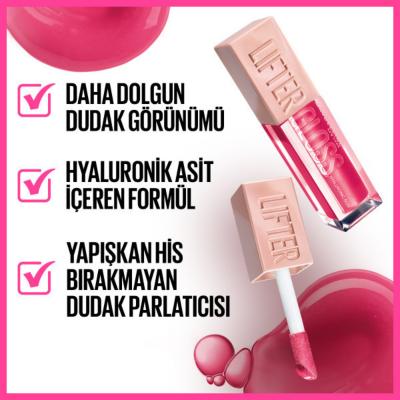 Maybelline Lifter Gloss: Hydrating Hyaluronic Acid Lip Gloss - Non-Sticky, Lifting Effect, Taffy Shade - For Fuller, Smoother Lips Maybelline Lifter Gloss: Hydrate &amp; Plump Lips - Non-Sticky lip gloss, Maybelline lip gloss, hyaluronic acid lip gloss, moisturizing lip gloss, non-sticky lip gloss, Taffy lip gloss, lifting lip gloss, lip plumper gloss, hydrating lip gloss, Maybelline Lifter Gloss, lip care, lip makeup, plumping gloss, lip shine, cosmetic, beauty, women&#39;s makeup, gifts for her, makeup for women,