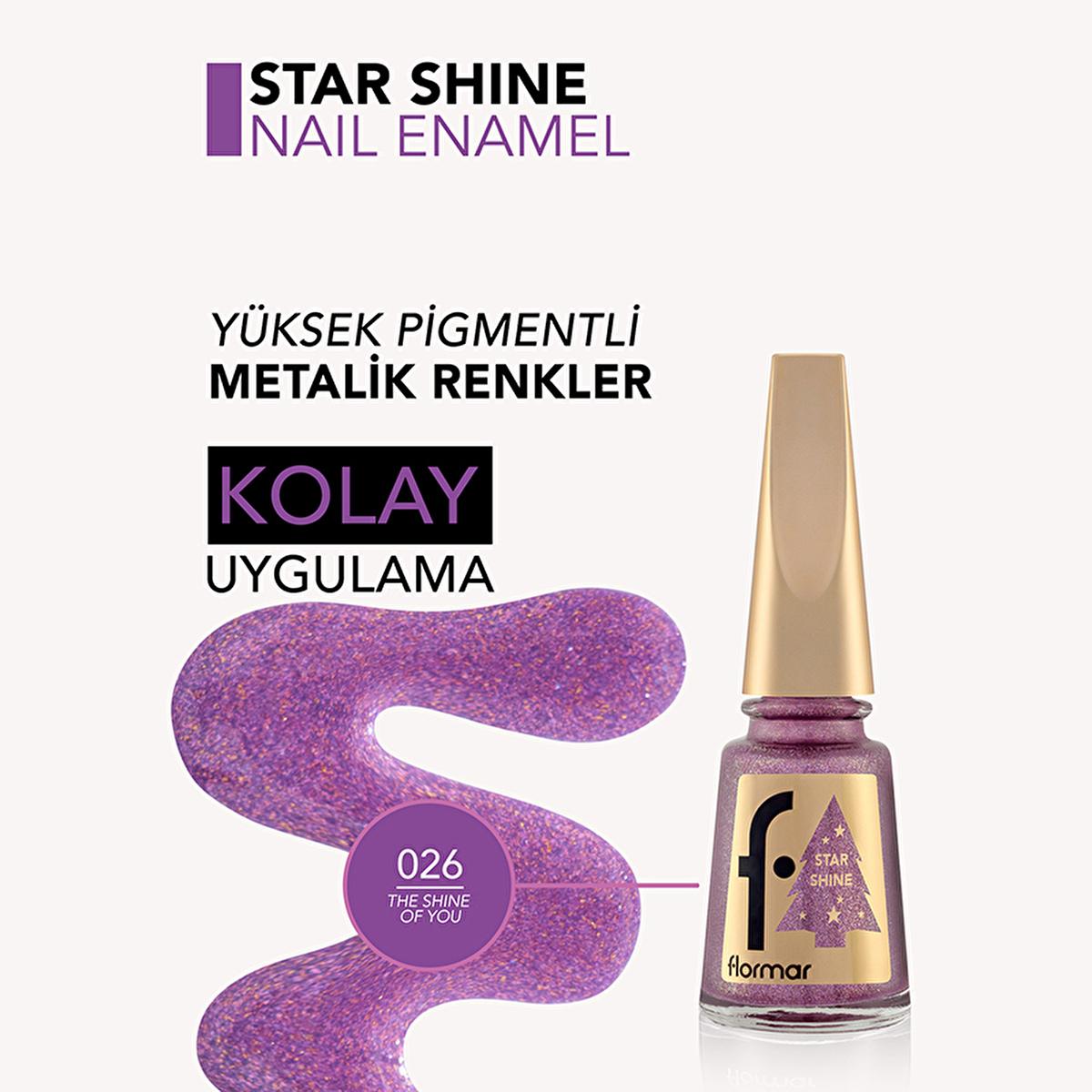 Flormar Star Shine: Intense Metallic Nail Polish - Long Lasting, Chip Resistant Formula - Vibrant Color & Shine Flormar Metallic Nail Polish - Chip Resistant & Long Lasting metallic nail polish, pigmented nail polish, long lasting nail polish, chip resistant nail polish, Flormar nail polish, shiny nail polish, nail art polish, metallic nail color, nail polish, nail color, metallic finish, high pigmentation, chip resistant, long lasting, thin brush, intense color, smooth application, fashion-conscious, manic