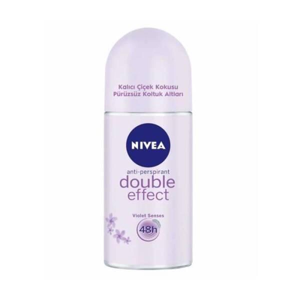Nivea Double Effect Deodorant Roll-on - 50ml Antiperspirant & Deodorizing Benefits - image 2
