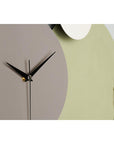 Muyika Handmade Metal Wall Clock - Unique Decorative Silent Sweep Clock for Home and Office (Green-Grey-Cream) - view 3