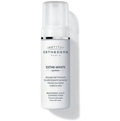 Institut Esthederm Esthe White Cleansing Foam, Esthe White Cleansing Foam 150 ml packaging Institut Esthederm Esthe White Cleansing Foam - 150 ml Institut Esthederm Esthe White Cleansing Foam - 150 ml cleansing-foam, skincare, anti-aging, brightening, Institut-Esthederm, facial-cleanser, makeup-removal, clean-skin, gentle-cleansing, ai-generated