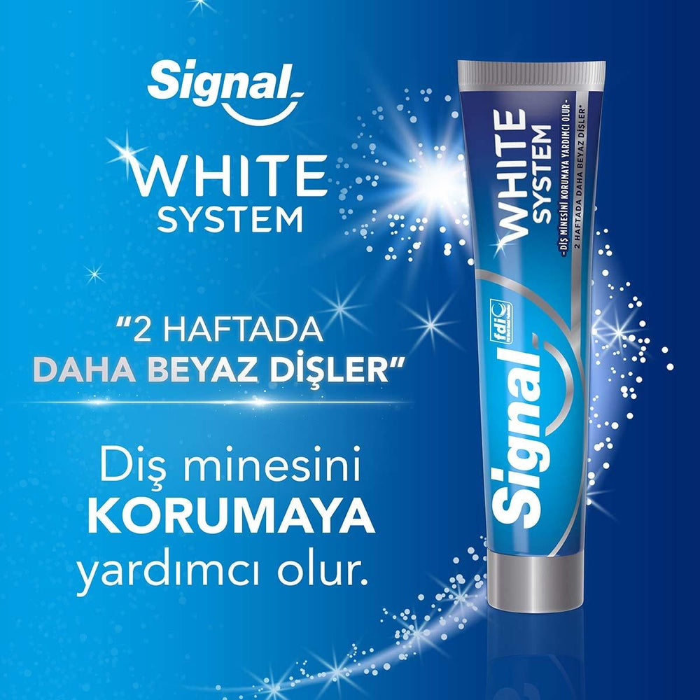 Signal White System Original Whitening Toothpaste - Natural Whitening Ingredients, Gentle on Teeth & Gums - 2.54 fl - view 3