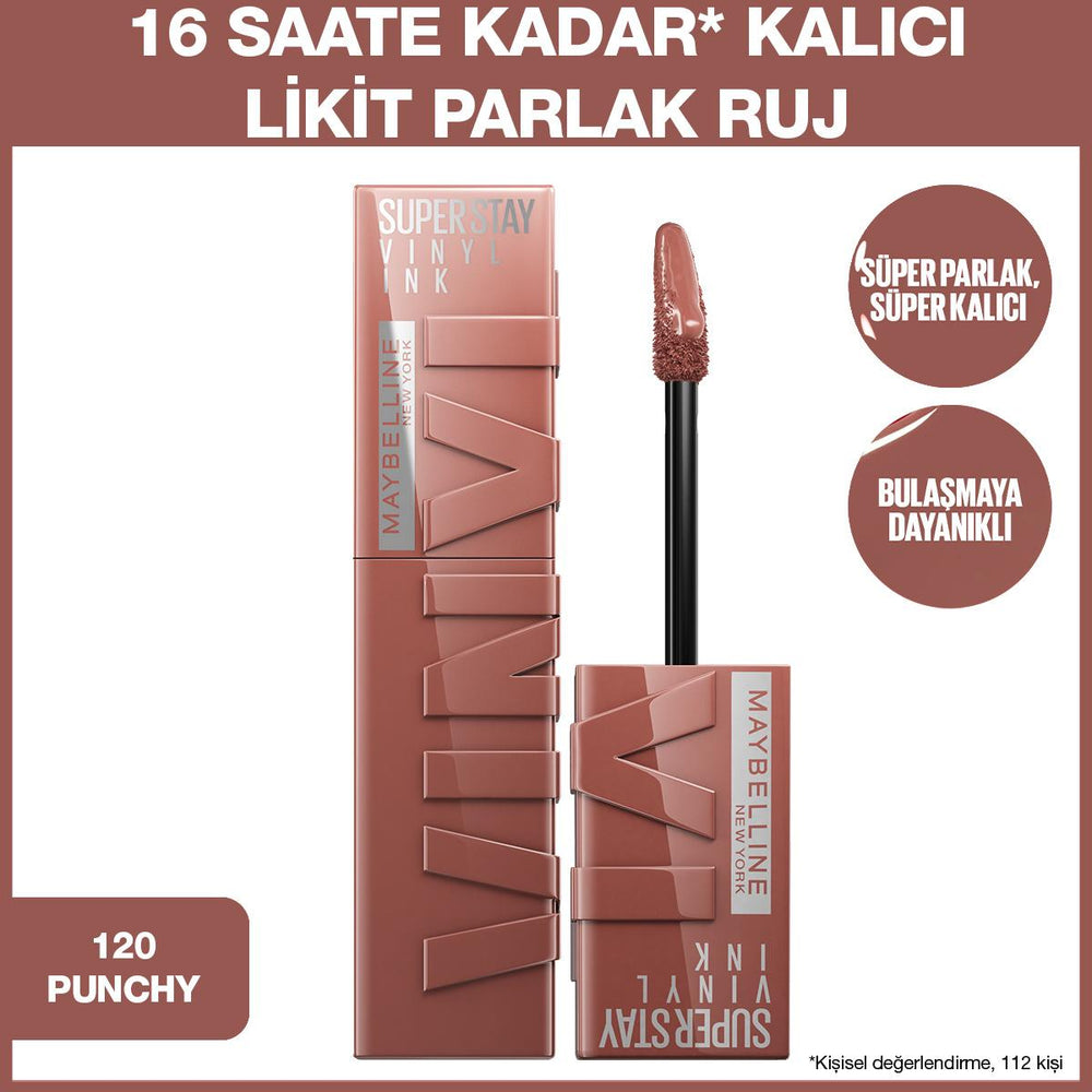 Maybelline New York Super Stay Vinyl Ink Long Lasting Liquid Lipstick - 16 Hour Wear, High Shine Finish, Smudge - Lipstick