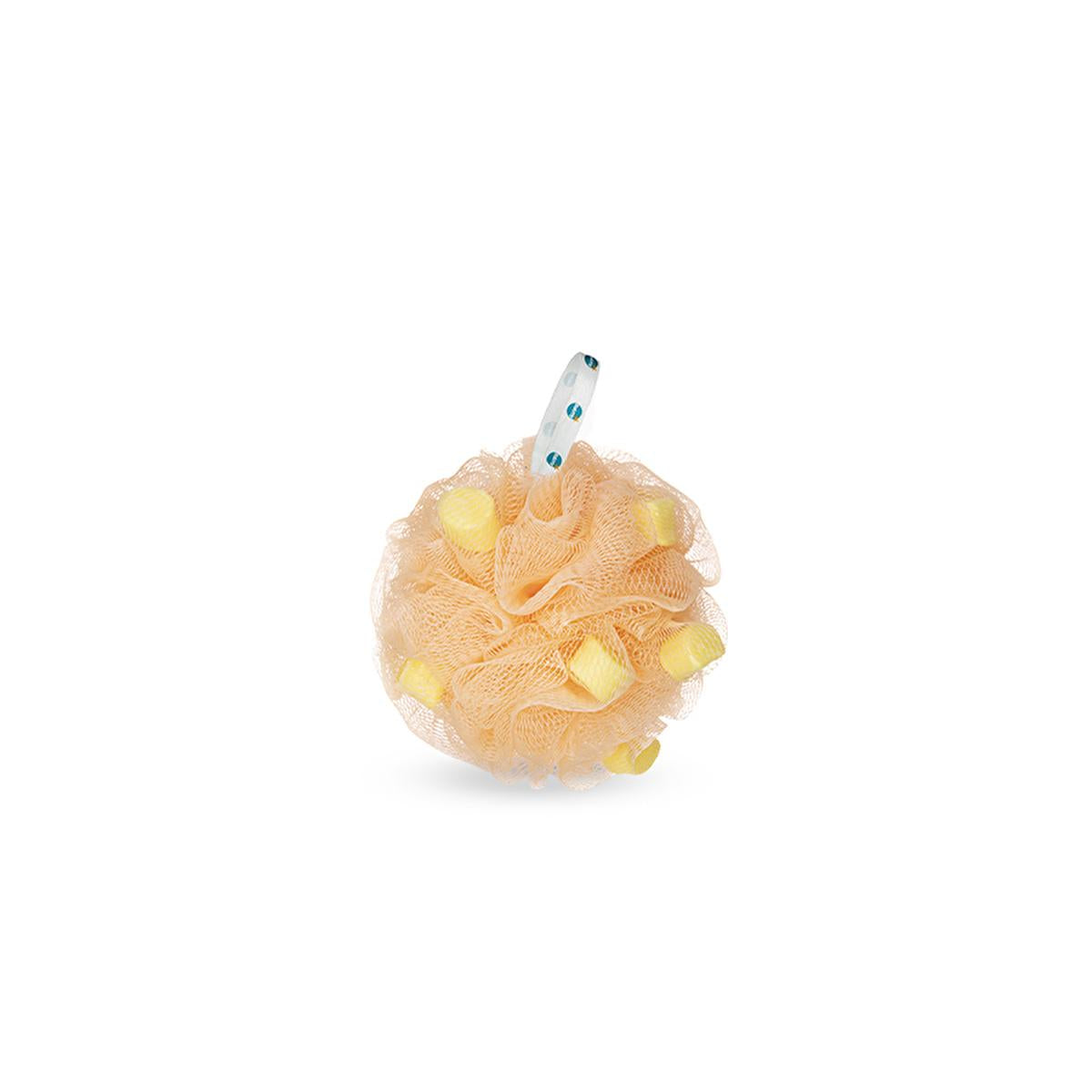 Balmy Soap-Infused Bath Pouf with Mango & Pineapple Fragrance - Dermatologically Tested & Health Ministry-Approved Balmy Soap-Infused Bath Pouf - Mango & Pineapple Fragrance Soap-Infused Bath Pouf, Mango & Pineapple Fragrance, Dermatologically Tested Bath Products, Health Ministry-Approved Cosmetics, Exfoliating Bath Accessories, Convenient Cleansing, Sensitive Skin Care, Bathing Essentials, Luxury Bath Products, Spa-like Experience, Travel Bath Accessories