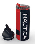 Nautica 32 oz Double-Wall Insulated Water Bottle in Red 946ml
