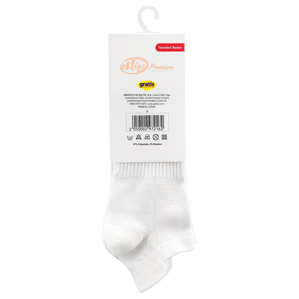 Eklips Premium Micro White Socks Breathable 2-Pack