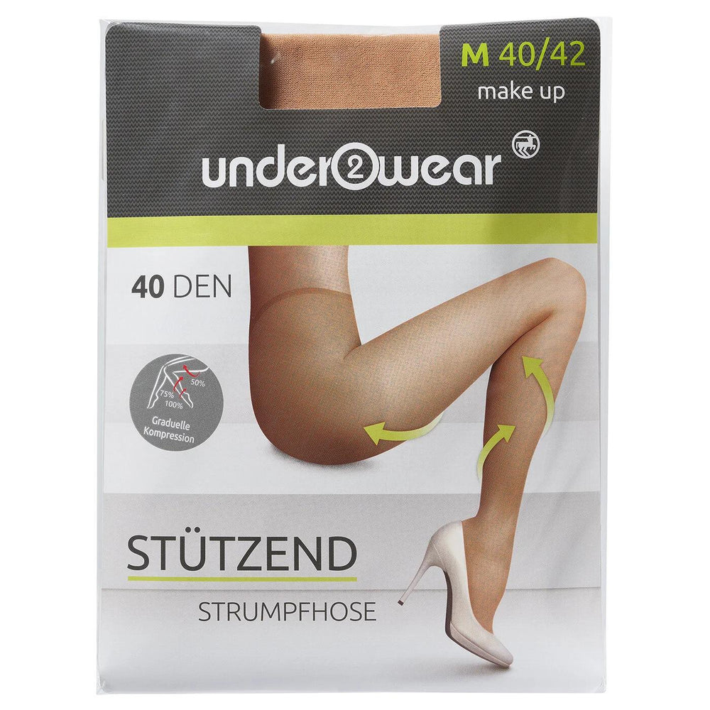 Underwear 40 Denier Sheer Support Tights in Nude - Size Medium