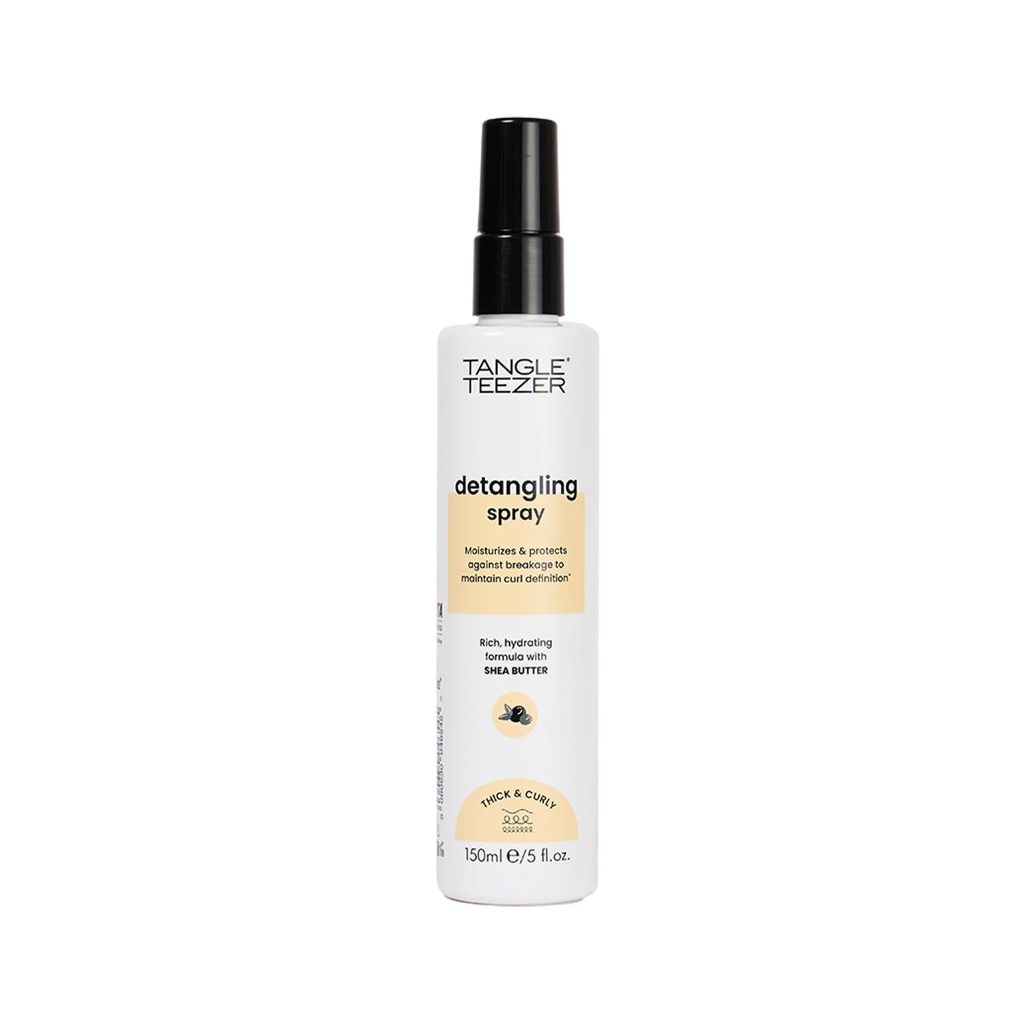 Tangle Teezer Detangling Spray for Thick Curly Hair: Shea Butter Formula for Knot-Free, Manageable Hair - 150ml Tangle Teezer Detangling Spray: Thick Curly Hair, Shea Butter detangling spray, thick curly hair, shea butter hair, tangle teezer, hair detangler, curly hair detangler, hair care, detangling spray for curly hair, detangling spray for thick hair, hair spray, detangling, curly hair, shea butter, tangle free, easy hair, hair manageability, reduce breakage, damage free, hydration, moisturizing, soften