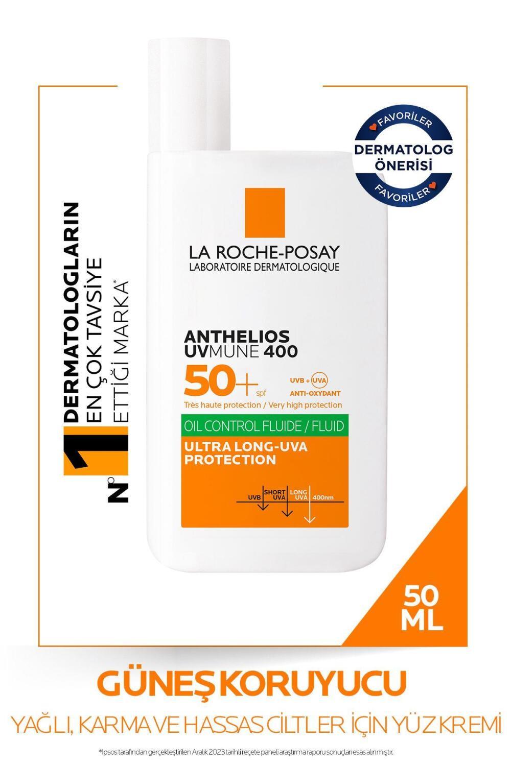La Roche-Posay Anthelios Oil Control Facial Sunscreen SPF 50+ - UVA/UVB Protection for Oily &amp; Sensitive Skin, Non-Comedogenic, Matte Finish - image 3