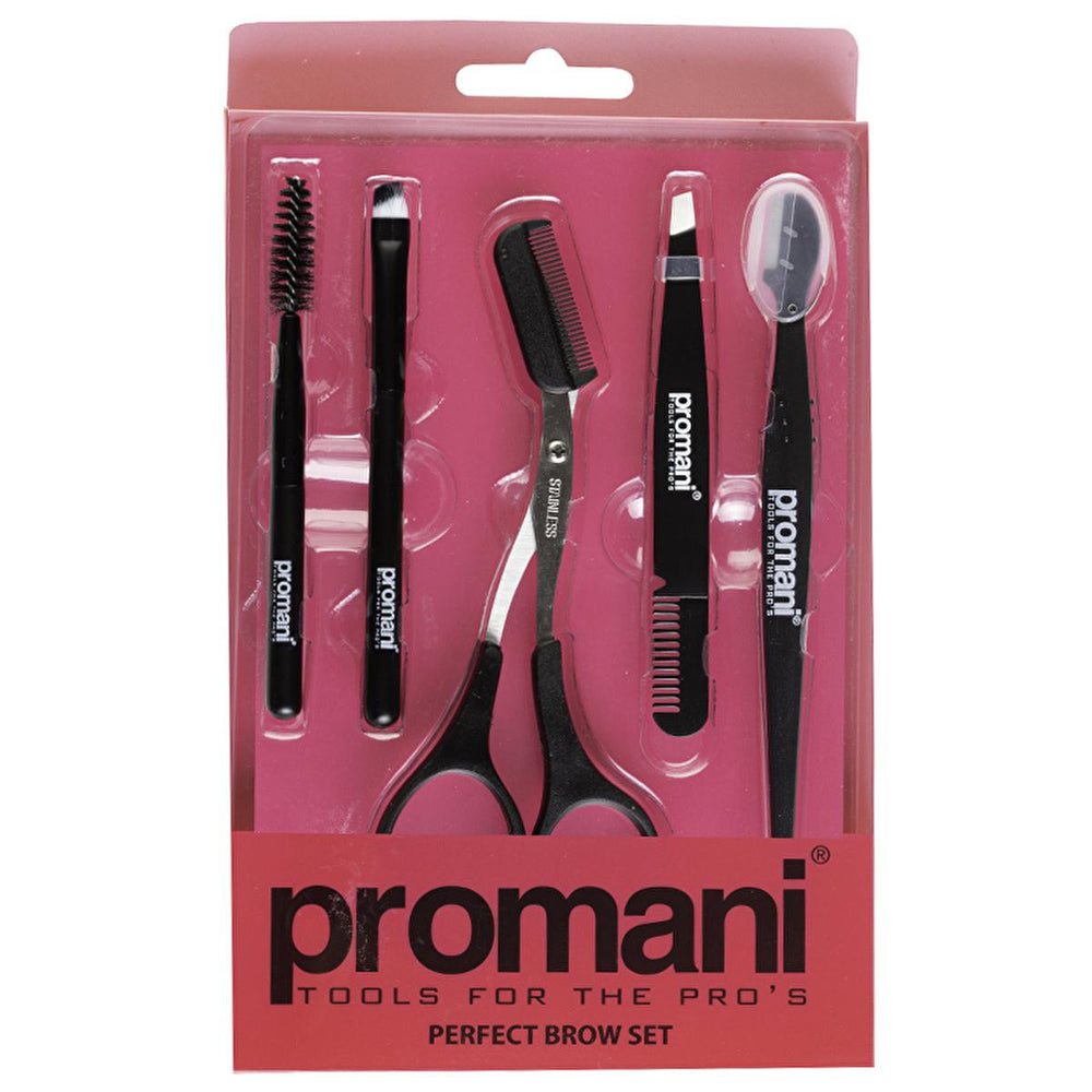 Promani Eyebrow Care Set - Professional Grooming Tools for Shaping, Tweezing, and Trimming - Beauty - Eyebrow Pencil