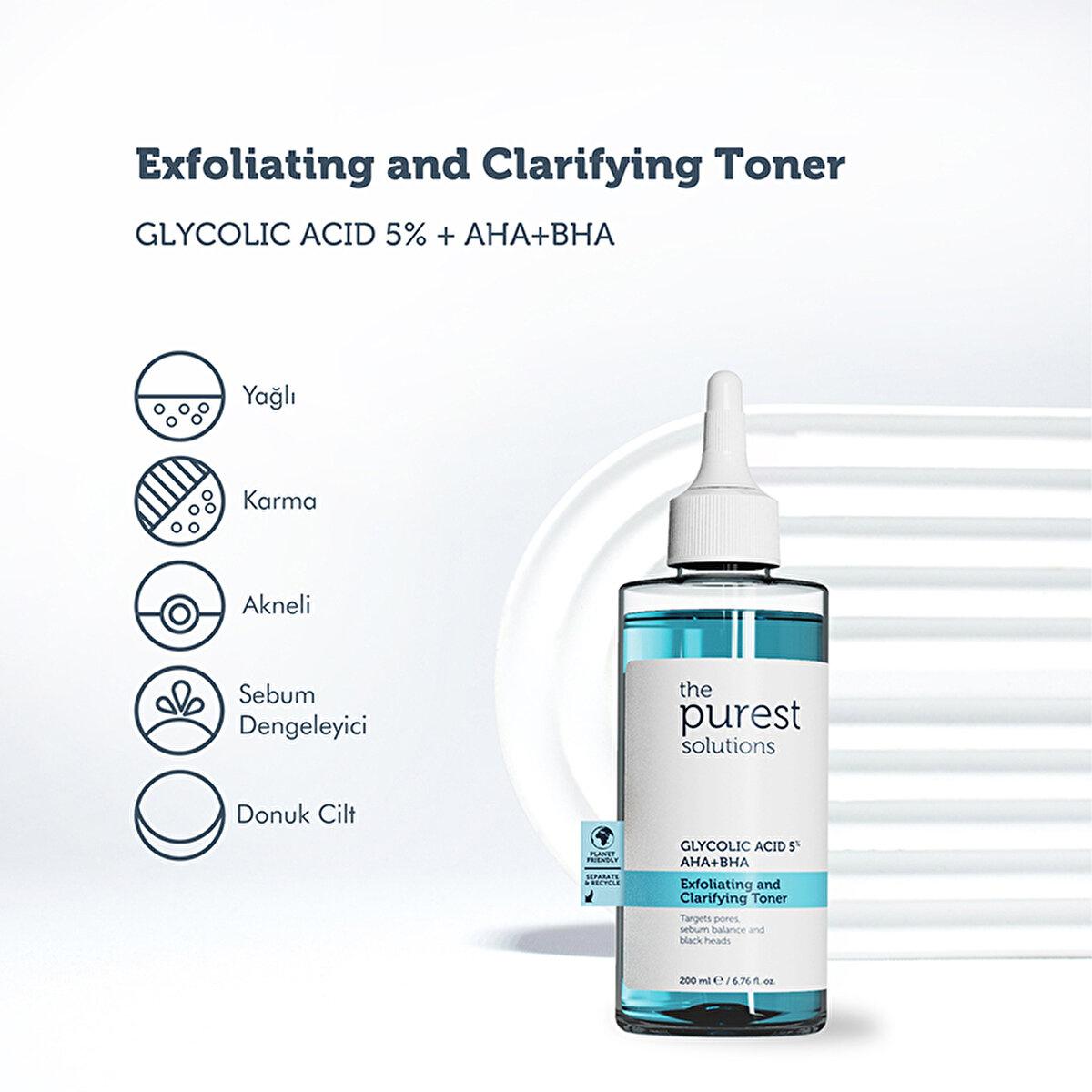 The Purest Solutions Exfoliating Toner with Glycolic Acid (5% AHA) & BHA - Anti-Aging Skincare for Pore Minimization & Sebum Balance Exfoliating Toner with Glycolic Acid & BHA - Anti-Aging Skincare exfoliating toner, glycolic acid toner, anti-aging skincare, pore minimizer, sebum balancer, skincare routine, acne control, skin renewal, gentle exfoliation, brightening skincare, oily skin solution, combination skin care, sensitive skin friendly