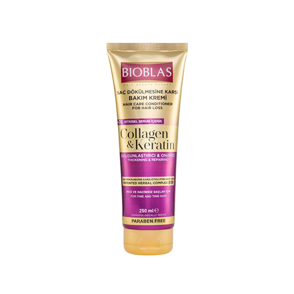 Bioblas Collagen & Keratin Hair Care Cream - Nourishes Fine Hair, Adds Volume & Shine - 8.45 fl oz - view 3