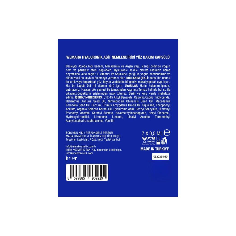 WeMara Hyaluronic Acid Moisturizing Face Capsule Set 7-Count