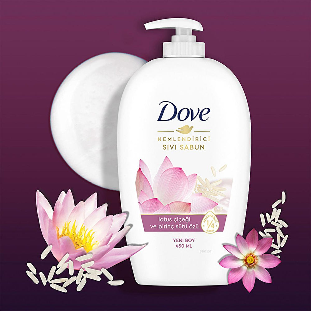 Dove Moisturizing Liquid Hand Soap with Lotus Flower & Rice Milk Extract - Gentle, Dermatologically Tested, 15.22 - view 7