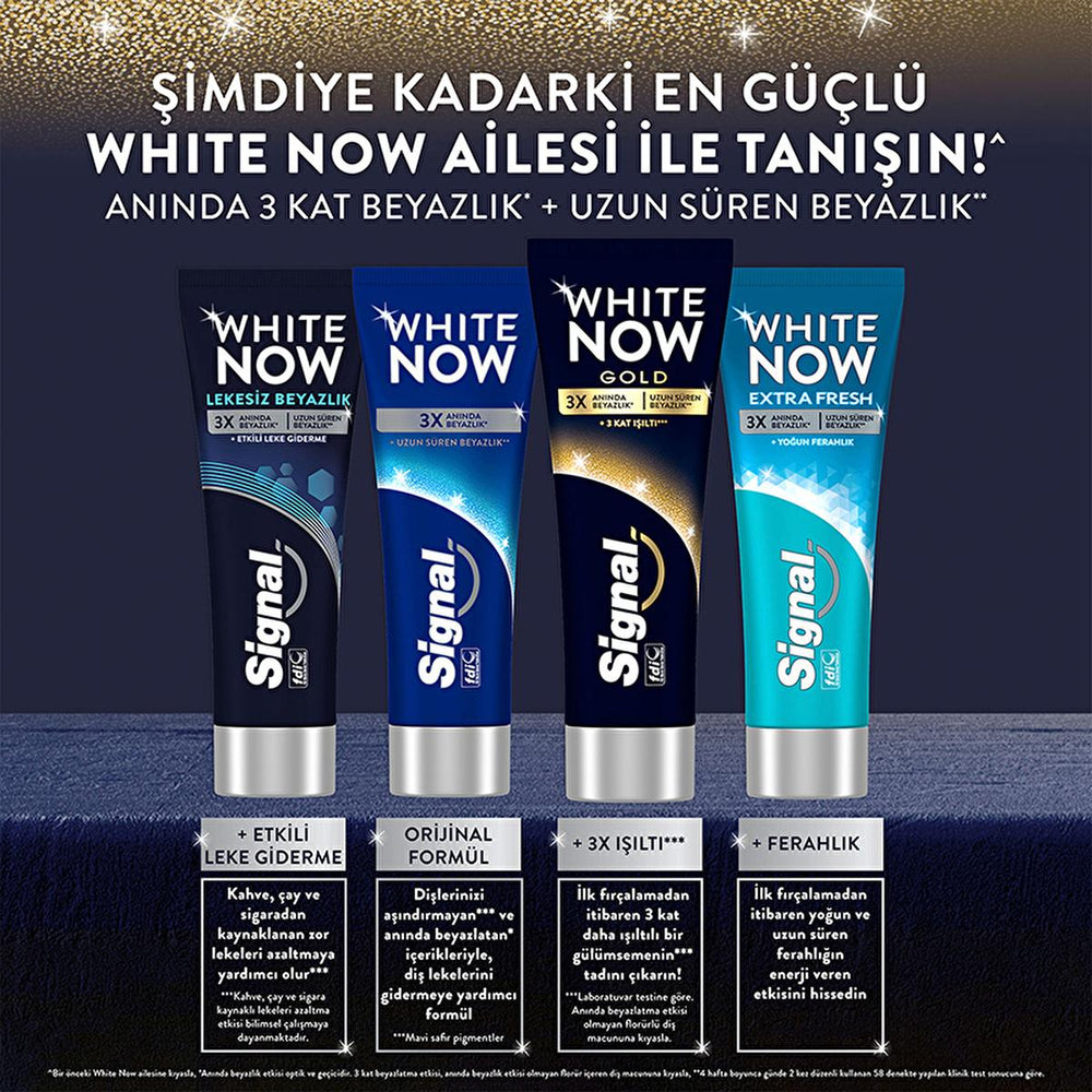 Signal White Now Gold Whitening Toothpaste - 3x Whiter Smile, Instant & Long-Term Effect - view 2