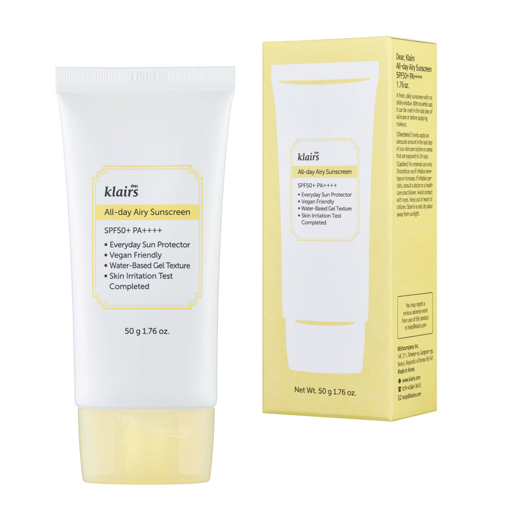 Klairs All Day Airy Sunscreen SPF 50+ PA++++ Lightweight 50g