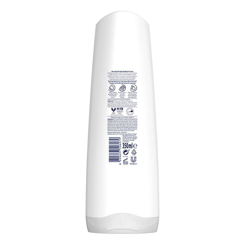 Dove Ultra Care Long Hair Therapy Conditioner - Repair Damaged Hair & Split Ends, Vegan & Cruelty-Free - 11.83 fl oz Dove Long Hair Therapy: Repair Damage & Split Ends - Vegan hair conditioner, long hair care, damaged hair treatment, split ends repair, vegan hair conditioner, cruelty-free hair care, hair growth conditioner, Dove hair conditioner, hair moisturizing conditioner, hair therapy conditioner, long hair, hair repair, split ends, breakage, vegan, cruelty-free, PETA approved, Bio-Restore Complex, Cer
