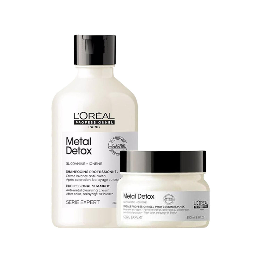 L'Oreal Professionnel Paris Serie Expert Metal Detox Hair Care Set - Detoxify & Protect Hair from Metal - Hair Mask