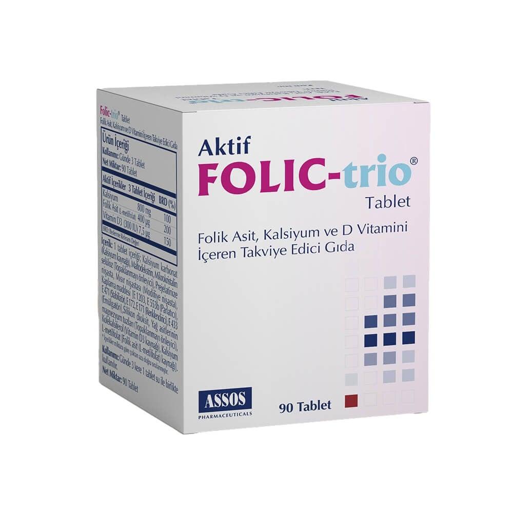 Folic Trio - Dietary Supplement for Prenatal Care & Bone Health Support - 90 Tablets Folic Trio - Prenatal & Bone Health Dietary Supplement Folic Acid Supplement, Calcium and Vitamin D, Dietary Supplement, Prenatal Vitamins, Bone Health Support, Folic Trio 90 Tablets, Pregnancy Support, Nutritional Supplement, Health and Wellness, Women's Health