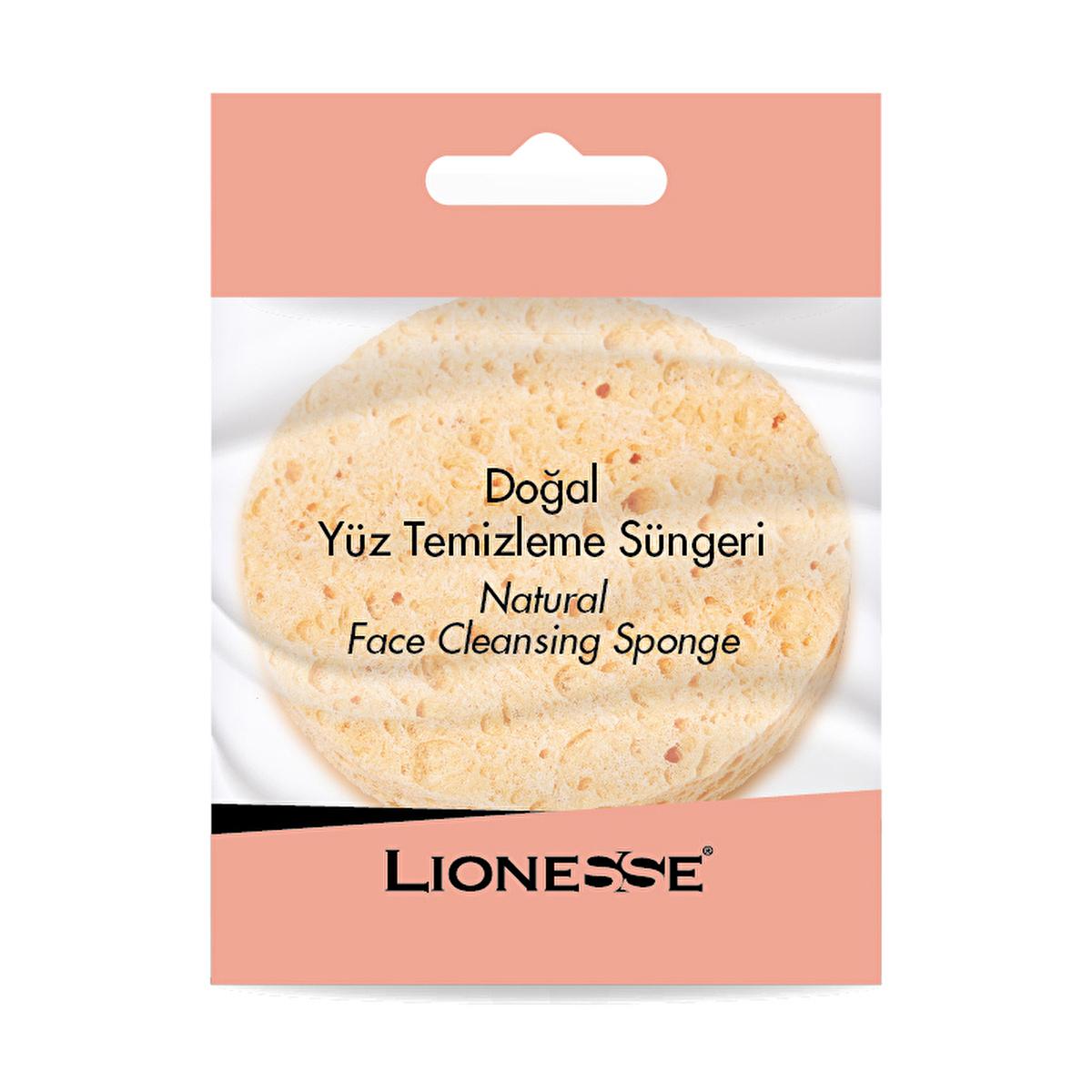 lionesse natural face cleansing sponge front view, lionesse natural face cleansing sponge on skin Lionesse Natural Face Cleansing Sponge - Gentle Makeup Remover Lionesse Natural Face Cleansing Sponge lionesse, natural-face-cleansing-sponge, makeup-remover, gentle-cleanser, facial-sponge, skin-care, beauty-tools, eco-friendly, ai-generated, cleansing-products