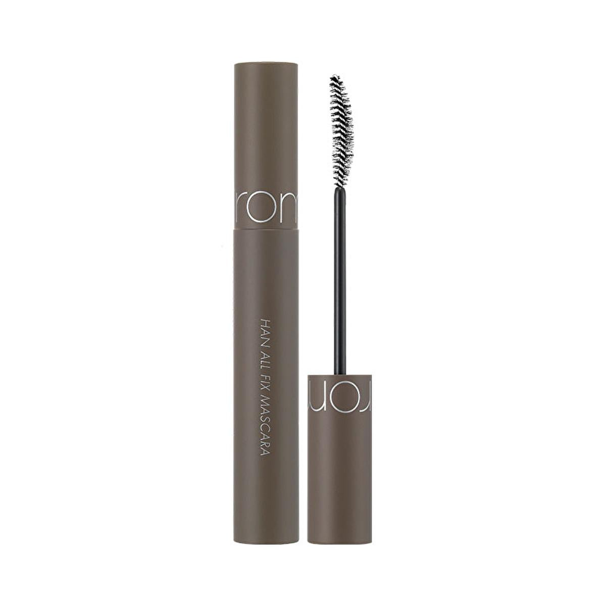 rom&nd Han All Fix Mascara Long Ash, applicator of rom&nd Han All Fix Mascara, rom&nd mascara with water and oil resistant technology rom&nd Han All Fix Mascara - Long Ash for Effortless All-Day Length and Curl | Perfect for Makeup Enthusiasts rom&nd Han All Fix Mascara - Long Ash romand, mascara, long-ash, eye-makeup, makeup-enthusiasts, womens-beauty, all-day-wear, smart-proof-technology, ai-generated, cosmetic