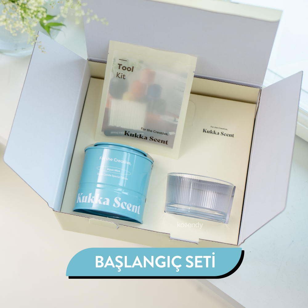 Kukka Scent Aqua Mint Sugar Candle Pearled Palm Wax 400g