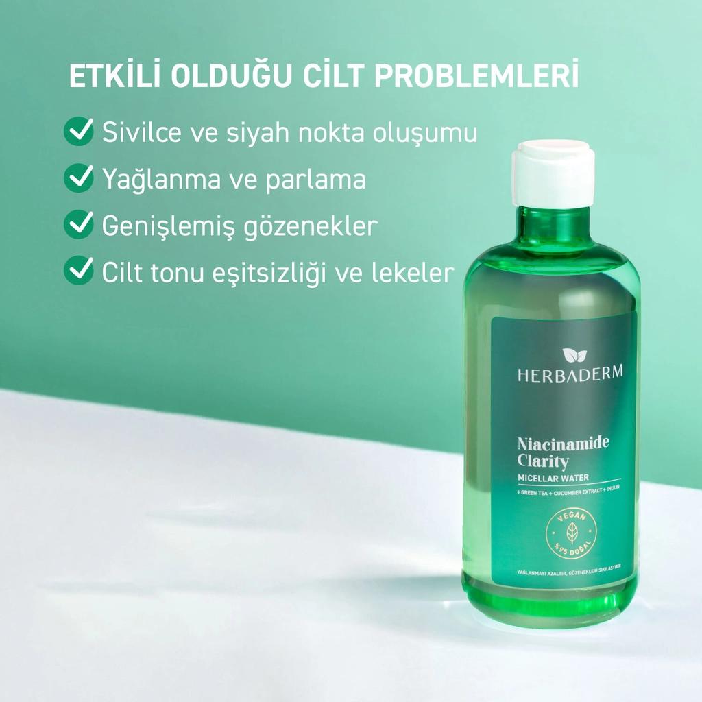 Herbaderm Niacinamide Clarity Micellar Water 500 ml