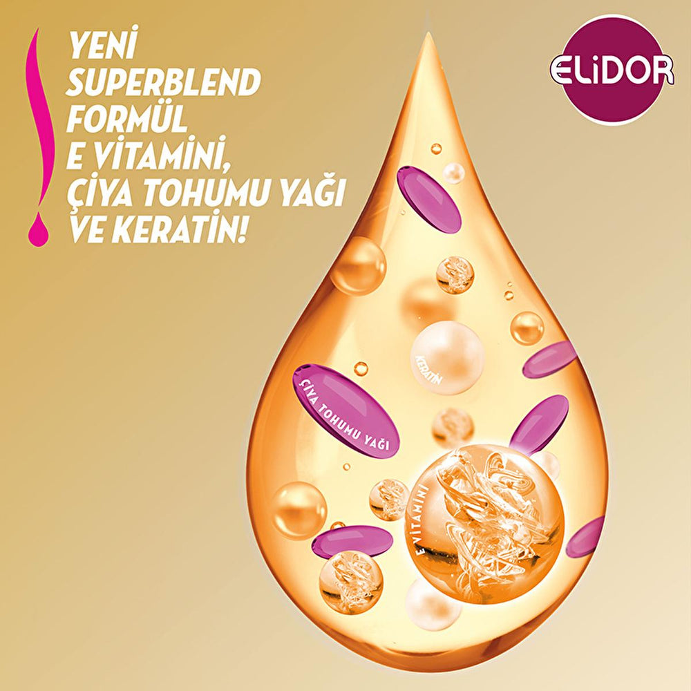 Elidor Hair Loss Conditioner: E Vitamin, Chia Seed Oil & Keratin - Hair Breakage Treatment, Strengthening Hair Conditioner, Hair Repair, Split Ends - 11.83 fl oz Elidor Hair Loss Conditioner: Repair Breakage, E Vitamin & Keratin hair loss conditioner, hair breakage treatment, E vitamin hair care, chia seed oil hair, keratin hair conditioner, strengthening hair conditioner, Elidor hair conditioner, hair serum, hair repair, split ends, hair conditioner, hair care, hair treatment, breakage, hair strengthening,