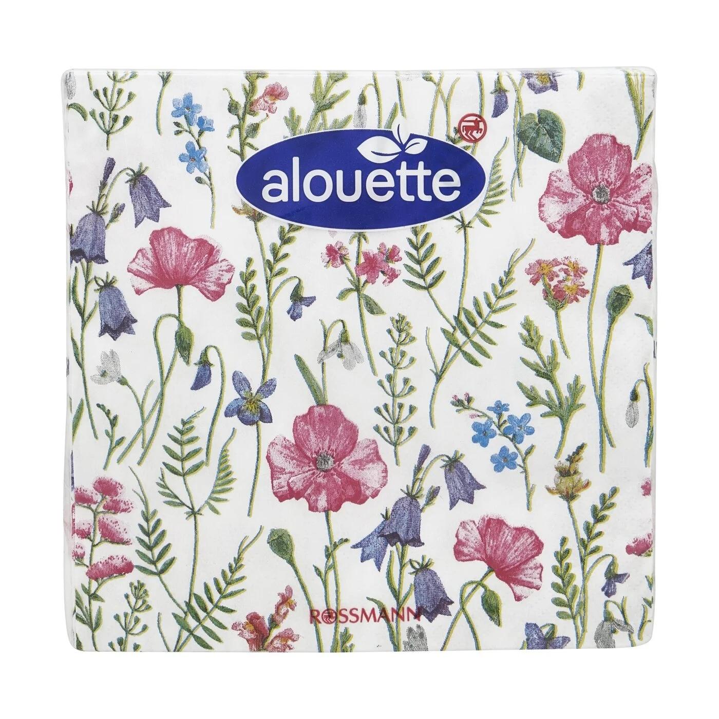 Alouette Spring Bistro Napkins Floral Design 16-Pack