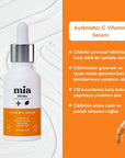 Mia Klinika Vitamin C Serum - Brightens Skin, Minimizes Pores & Dark Spots - 1.01 fl oz - Face Serum