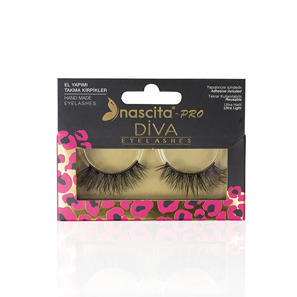 Nascita Diva False Eyelashes S 117 - Handmade 3D Black Lashes for Enhanced Eye Makeup - Hair Accessories