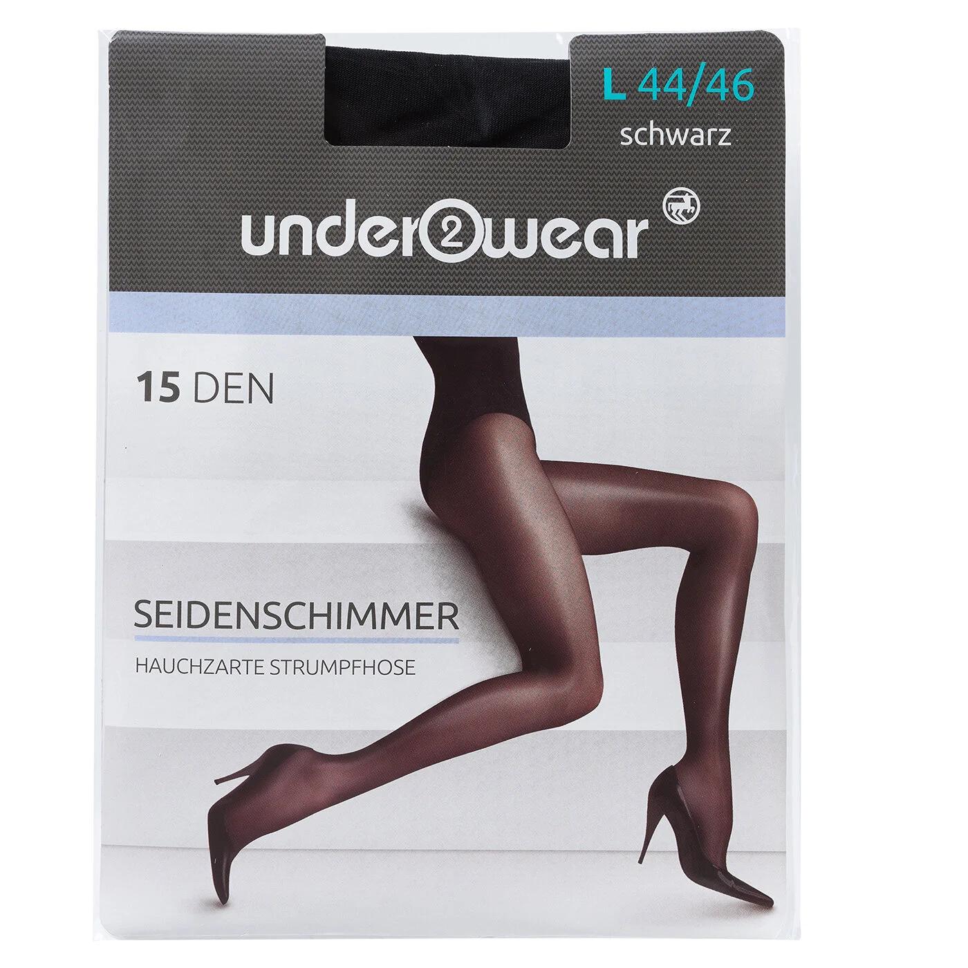 Underwear 15 Denier Shiny Black Sheer Tights 4446
