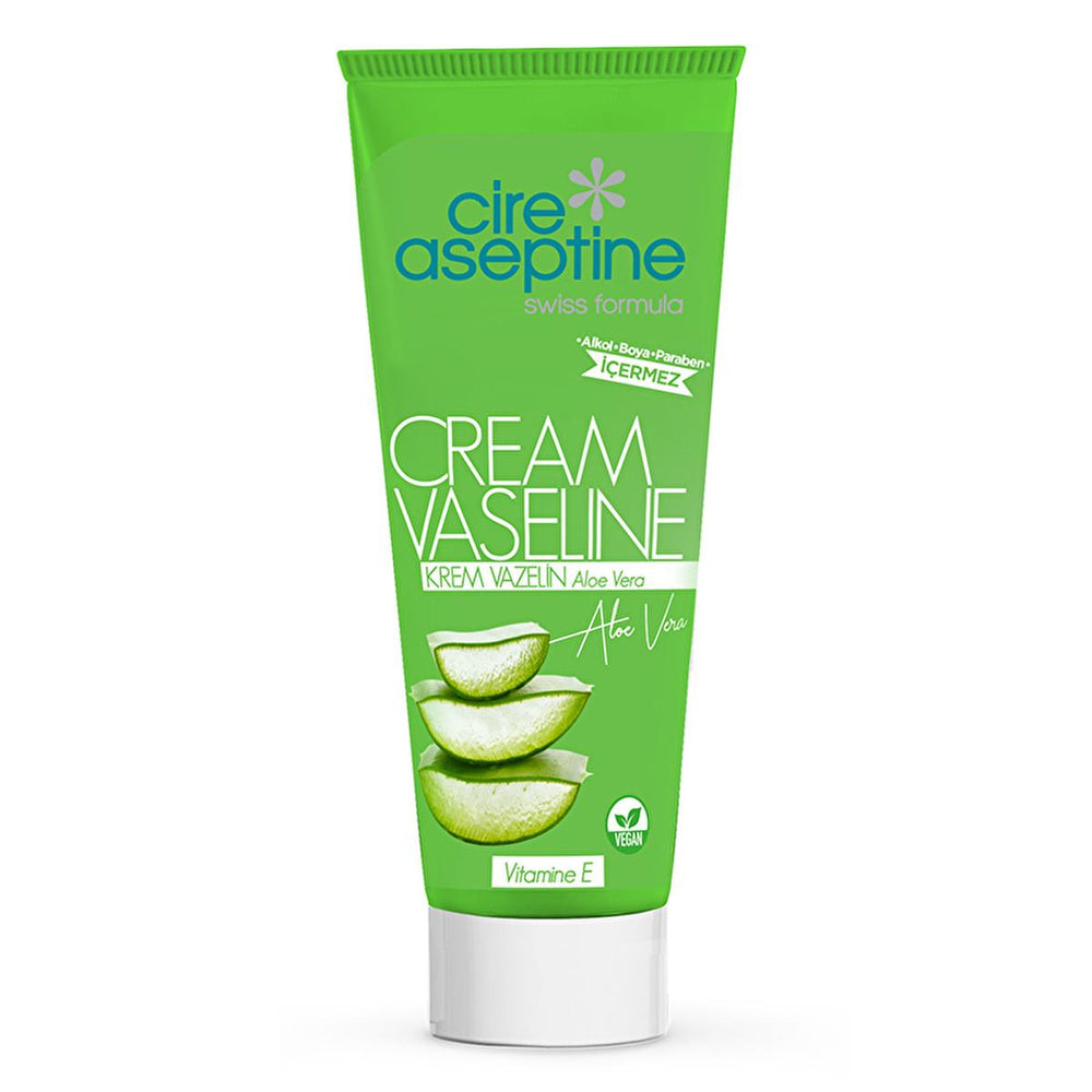 Cire Aseptine Moisturizing Cream - Aloe Vera & Vazelin Enriched, Dermatologically Tested, Paraben Free - Face Cream