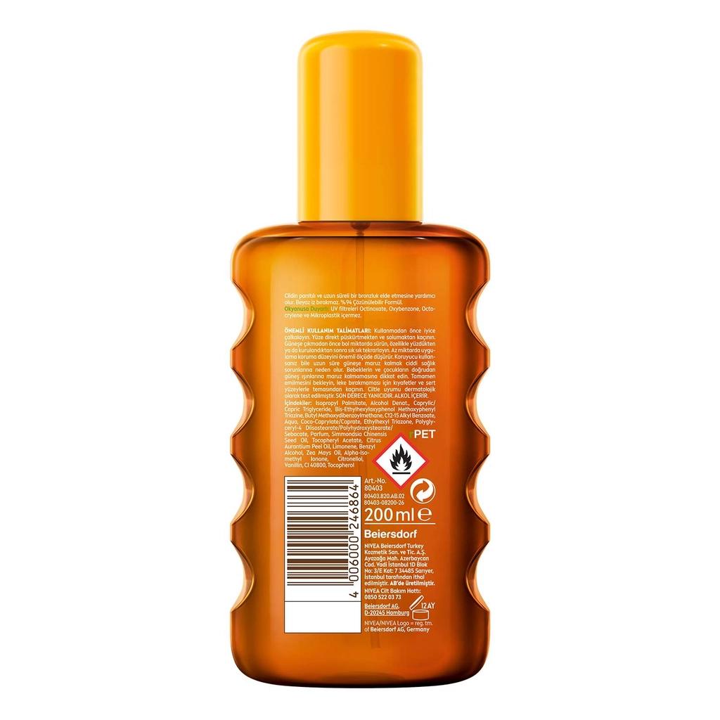 Nivea Sun Bronzing Body Oil for Deep Tan 200 ml