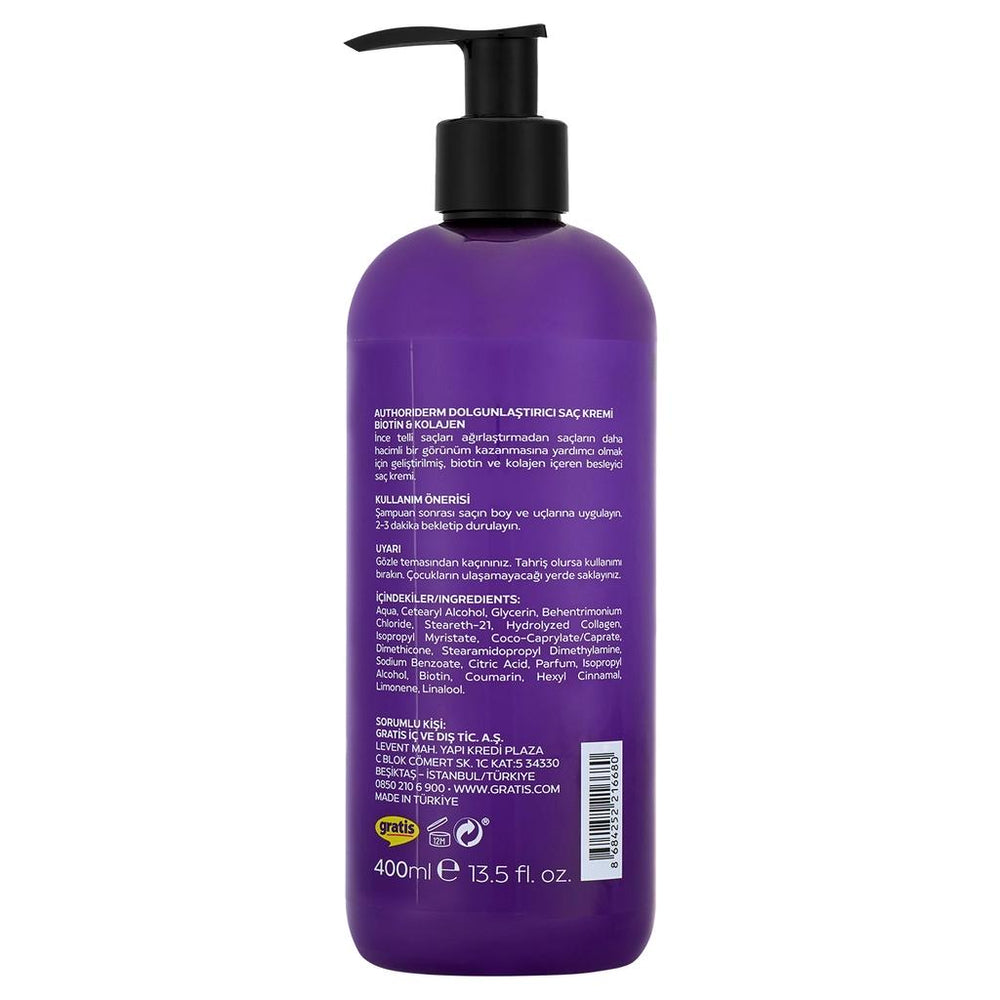 Authoriderm Biotin & Collagen Volumizing Conditioner 400 ml