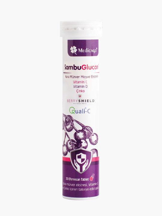 SambuGlucan Effervescent Tablets - Immune System Support Supplement with SambuGlucan, Black Elderberry Extract, Vitamin C, Zinc, and Vitamin D3 SambuGlucan Effervescent Tablets - Immune Support Supplement Dietary Supplement, Immune System Support, Effervescent Tablets, SambuGlucan, Black Elderberry Extract, Vitamin C, Zinc, Vitamin D3, Health Supplements, Wellness Products, Cold and Flu Prevention, Immune Boosters, Natural Health Remedies