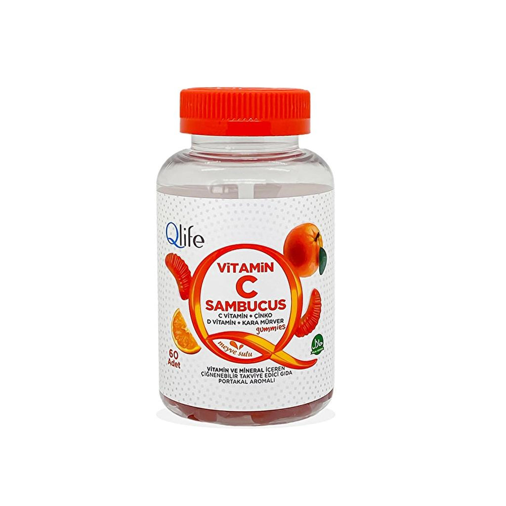 Qlife Sambucus Gummies with Elderberry & Zinc 60 Count