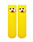 Carnaval Socks Yellow Googly Eye Athletic Socks 1 Pair