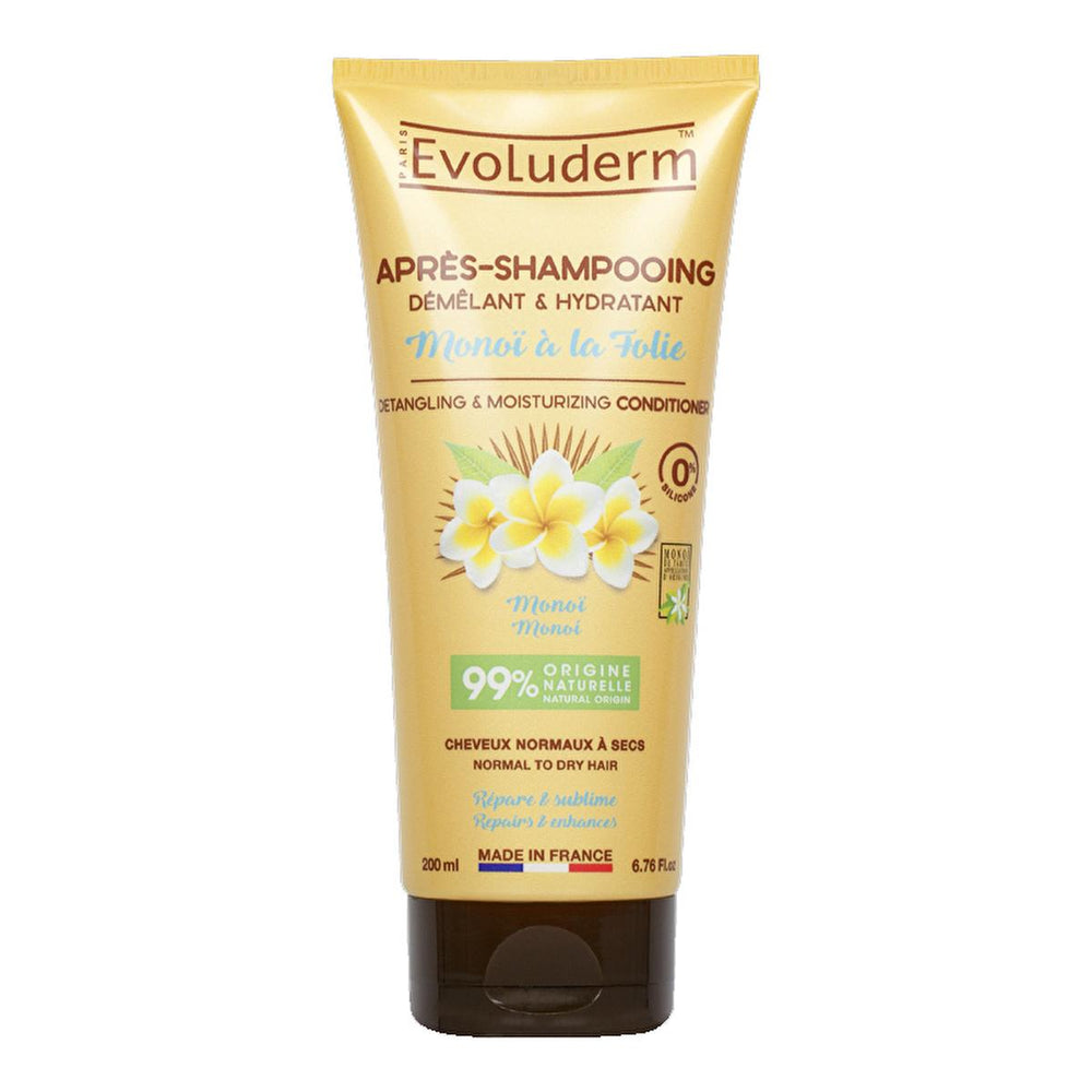 Evoluderm Monoi Hair Conditioner - Tahiti Monoi Treatment for Soft, Shiny, & Manageable Hair - Natural Moisturizing & Repair Formula Evoluderm Monoi Conditioner: Repair & Soften Hair with Tahiti Monoi Monoi hair conditioner, Tahiti Monoi hair treatment, Hair repair conditioner, Moisturizing hair conditioner, Softening hair conditioner, Evoluderm Monoi, Hair detangling conditioner, Natural hair conditioner, hair conditioner, monoi oil, Tahiti, hair repair, moisturizing, softening, detangling, natural, dry ha