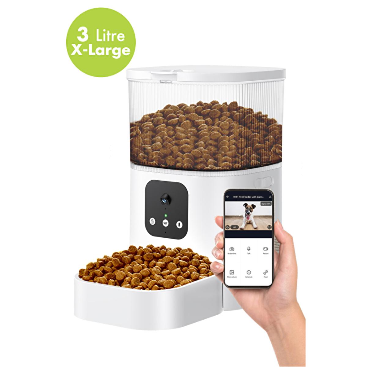 Kiwi Pets Smart Pet Feeder: 3L Automatic Food Dispenser with App Control & Voice Recording - Programmable Cat & Dog Feeder Kiwi Pets Smart Pet Feeder: Automatic Dispenser with App Control smart pet feeder, automatic pet feeder, programmable cat feeder, programmable dog feeder, pet food dispenser, automatic pet food dispenser, timed pet feeder, app controlled pet feeder, pet feeder with voice recording, pet feeder, cat feeder, dog feeder, automatic cat feeder, automatic dog feeder, smart cat feeder, smart do