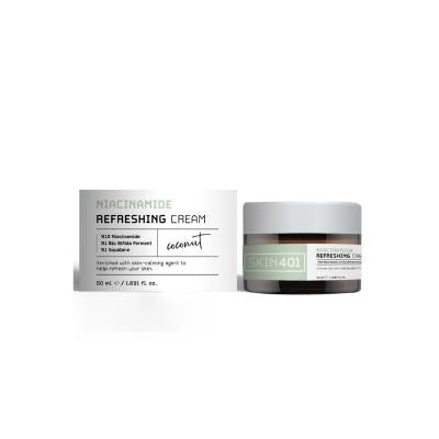 Skin401 Niacinamide Refreshing Cream - Vegan Skincare for All Skin Types, Minimizes Pore Visibility, Natural - Face Cream