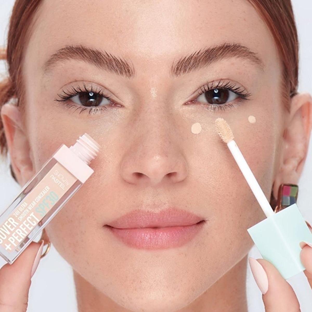 Show by Pastel Cover+Perfect Concealer SPF30 - High Coverage, Moisturizing, Long Lasting - Blemish & Dark Circle Concealer - 301 Fair Pastel Cover+Perfect Concealer SPF30 - High Coverage & Moisturizing high coverage concealer, moisturizing concealer, SPF 30 concealer, long lasting concealer, blemish concealer, dark circle concealer, pomegranate extract makeup, sun protection makeup, concealer, makeup, high coverage, moisturizing, SPF 30, long lasting, blemish, dark circle, pomegranate extract, sun protectio