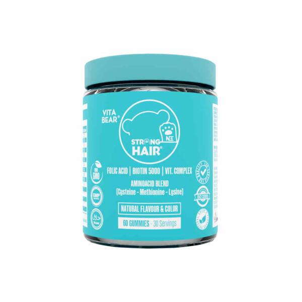 Vita Bear Biotin Gummy for Hair Growth - 60 Count, Supports Hair, Nail & Eyelash Health - Vitamin & Supplement
