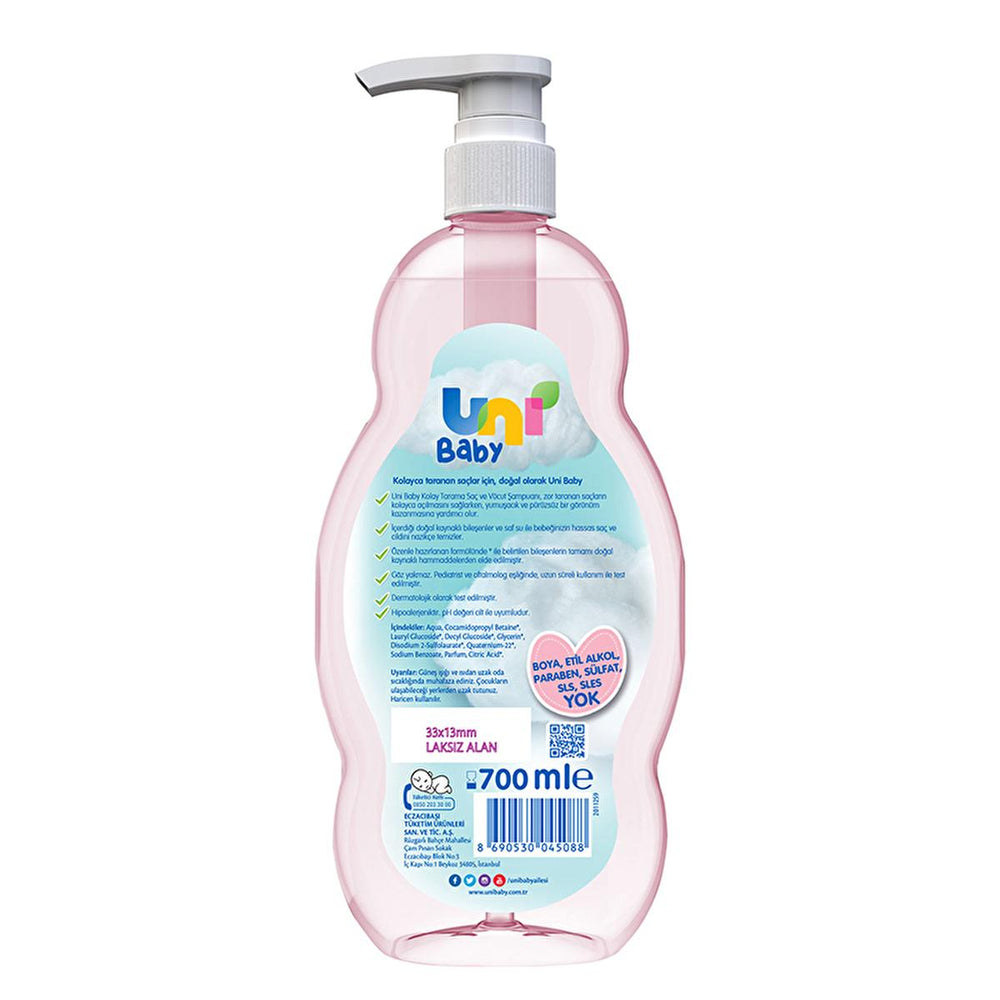 Uni Baby Kolay Tarama Saç ve Vücut Şampuanı - Gentle Detangling Baby Shampoo 700ml - view 2