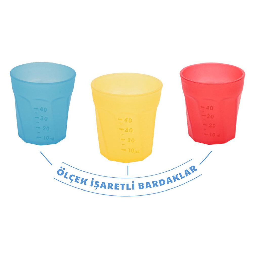 Mycey BPA-Free Baby Cups, 3-Piece Mini Set for Infants Aged 4+ Months - Safe, Easy-to-Handle Feeding Accessories - Baby Care